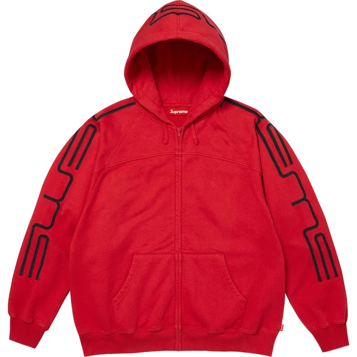 Connect Zip Up Hooded Sweatshirt — Red