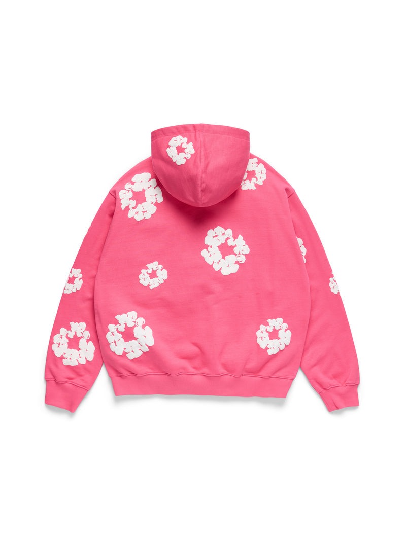 Cotton Wreath Hoodie Pink
