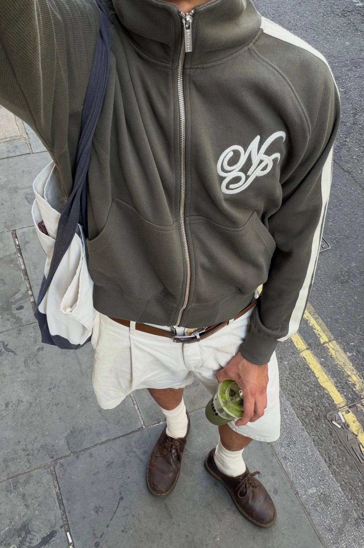 Ying Yang Zip-Up Green