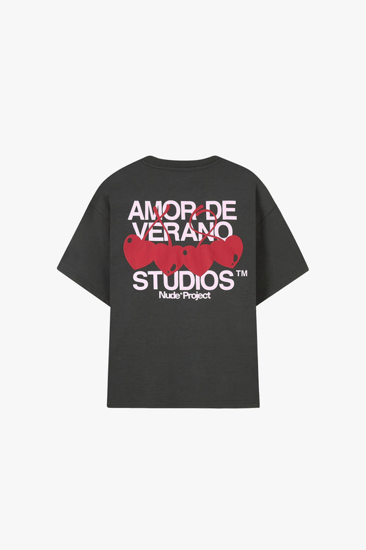 Camiseta Xoxo Gris Oscuro