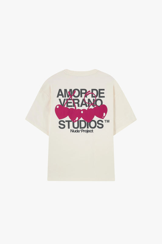 Camiseta Xoxo Blanco Crema
