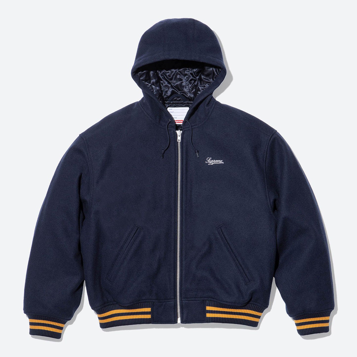 Supreme/Larry Clark Hooded Varsity Jacket