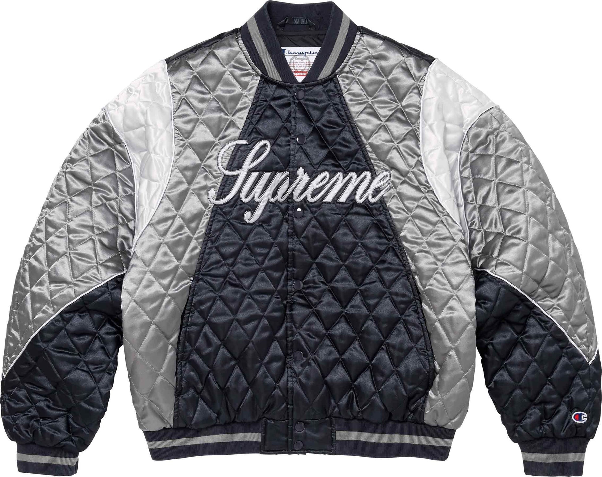 Supreme®/Champion® Quilted Satin Varsity Jacket