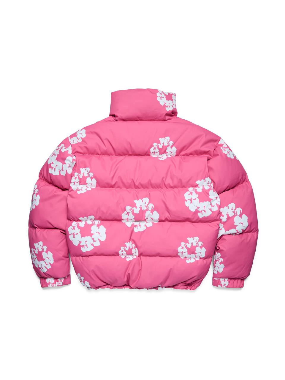 COTTON WREATH PUFFER JACKET PINK