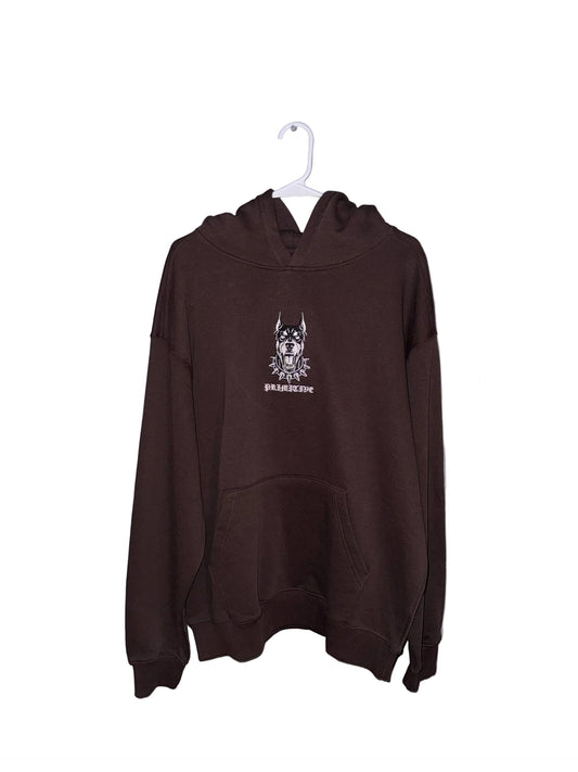 PRIMITIVE SKATEBOARDING HOODIE DÓBERMAN (BROWN)