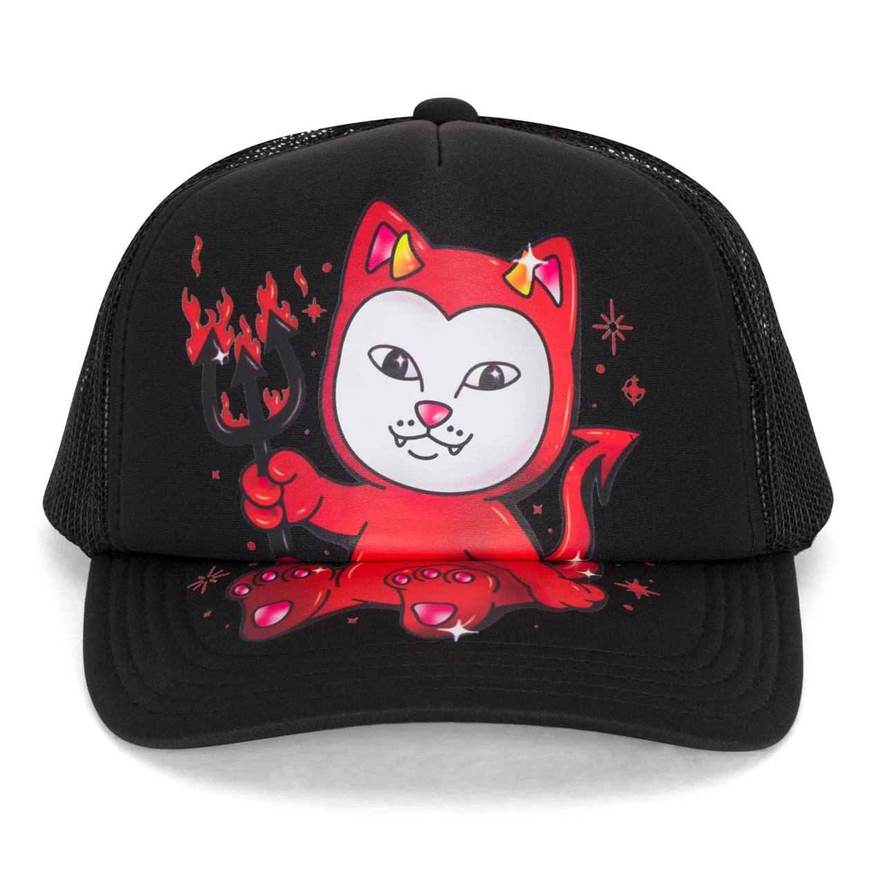 RIPNDIP SCARY CUTE BLACK TRUCKER SNAPBACK HAT