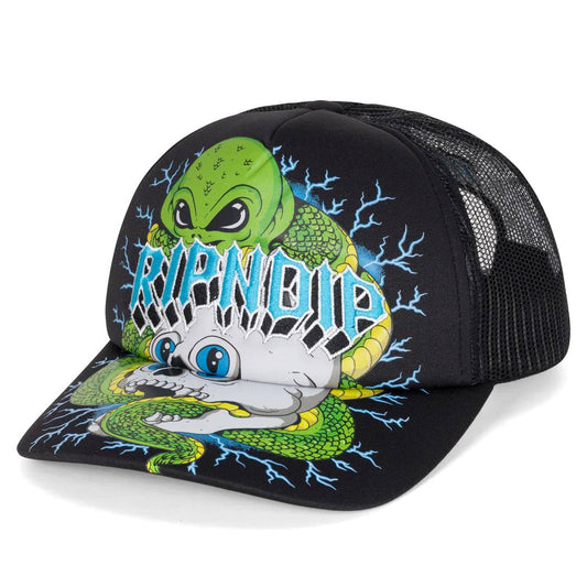 SKULL AND BONES TRUCKER HAT (BLACK)