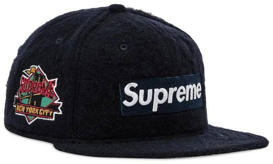SUPREME MOHAIR BOX LOGO NEW ERA 'NAVY