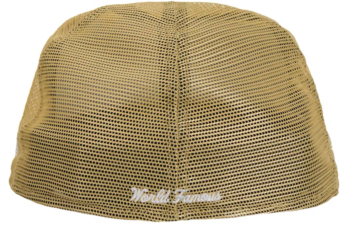 SUPREME BOX LOGO ESPALDA DE MALLA GORRA NEW ERA SS24 DORADO CLARO