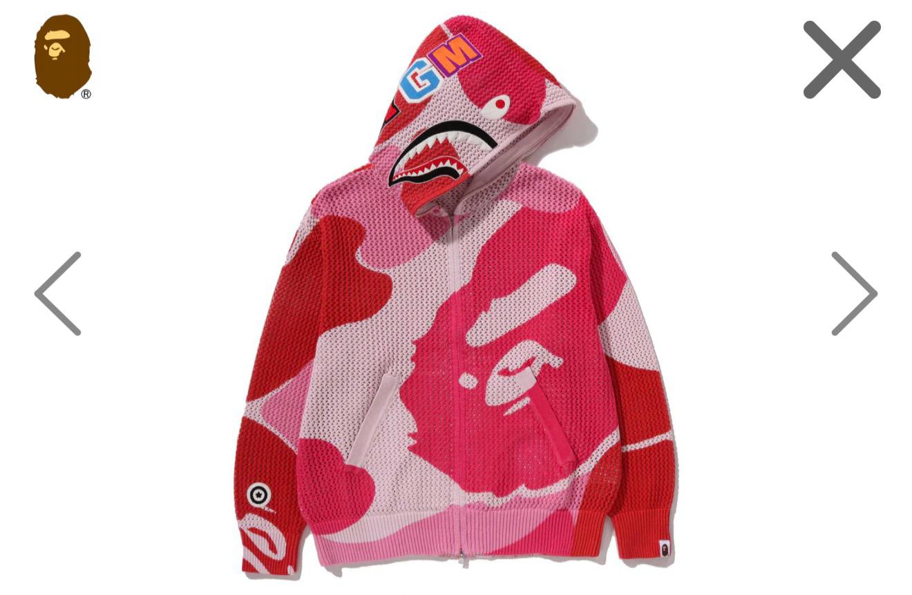 ABC CAMO CROCHET SHARK RELAXED FIT FULL ZIP HOODIE