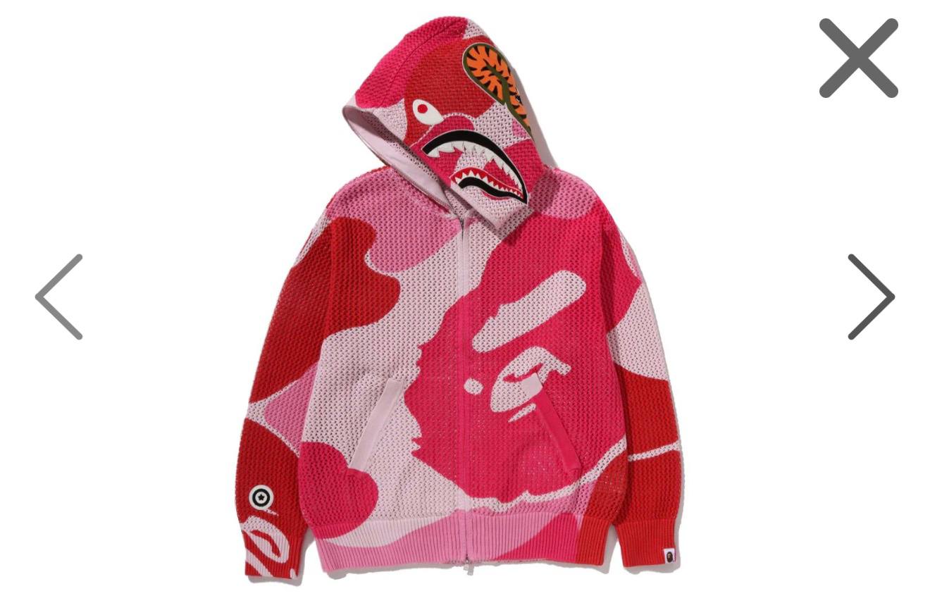 ABC CAMO CROCHET SHARK RELAXED FIT FULL ZIP HOODIE