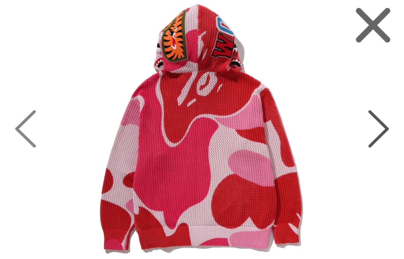 ABC CAMO CROCHET SHARK RELAXED FIT FULL ZIP HOODIE