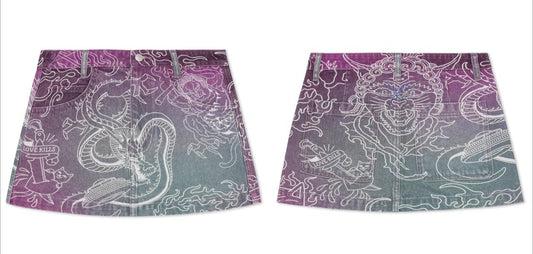RIPNDIP TRACE DENIM SKIRT