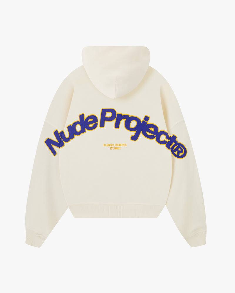 NUDE BEST ZIP HOODIE CREMA
