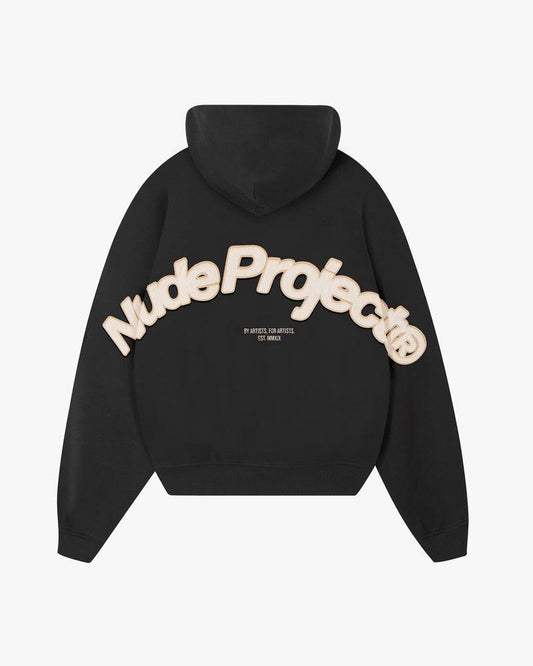 NUDE BEST ZIP HOODIE NEGRO