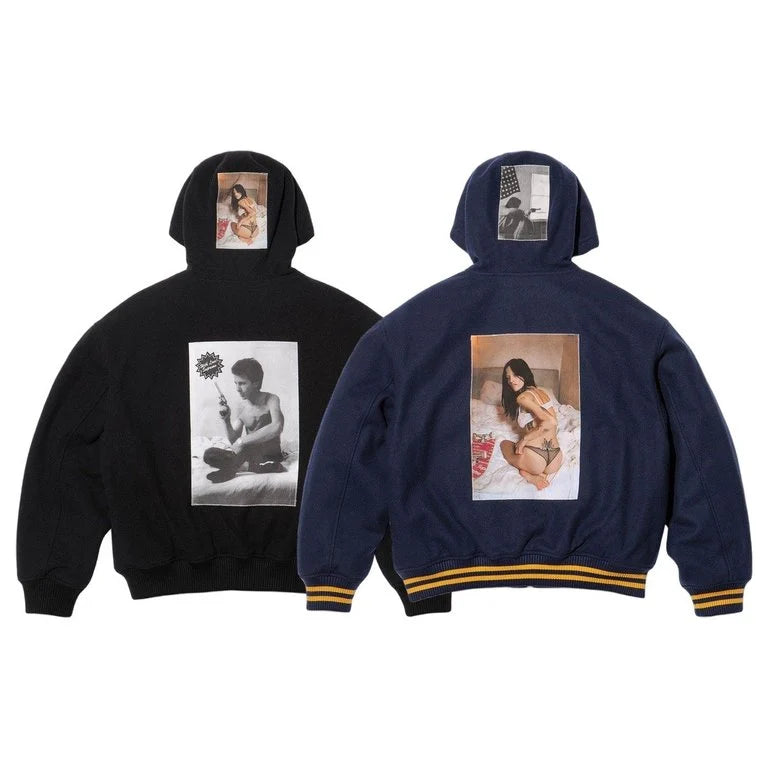 Supreme/Larry Clark Hooded Varsity Jacket